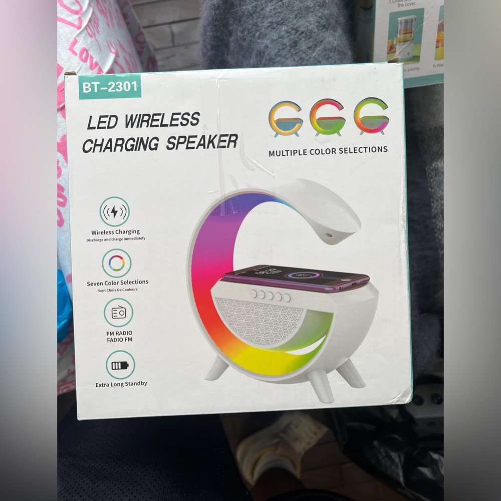 LED Wireless Charging speaker